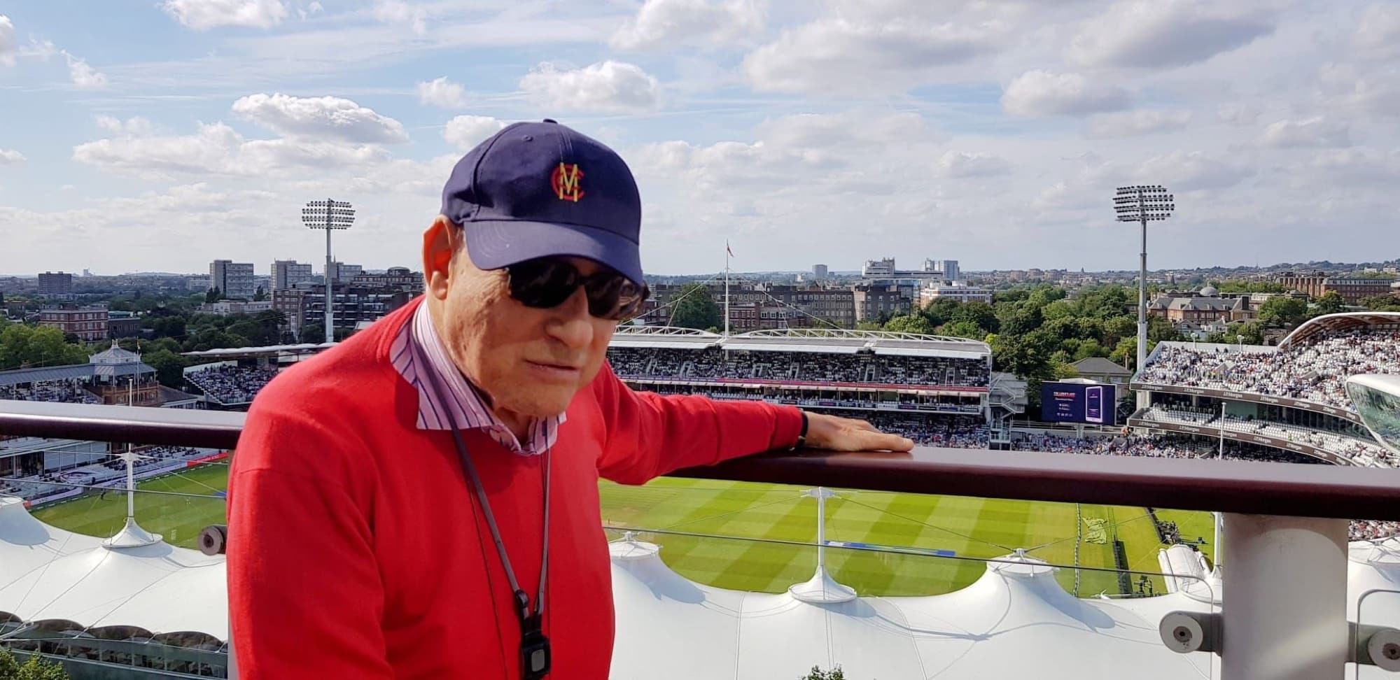 Laurence Silman overlooking Lord's Cricket Ground